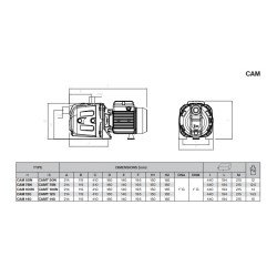 CAM 120/60 zelf-aanzuigende waterpomp